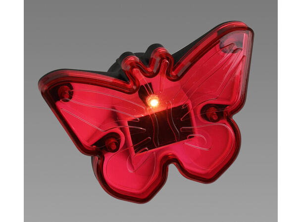 Sommerfugl PP Solar 9x9x8,5cm 4ass Display med 16stk 